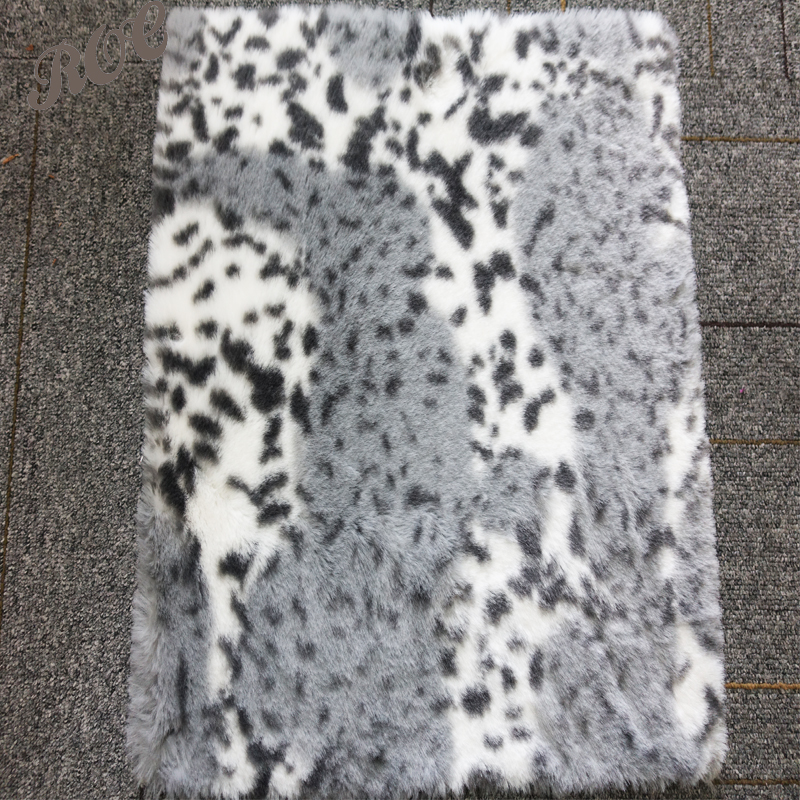 Printed Rabbit Fur rug